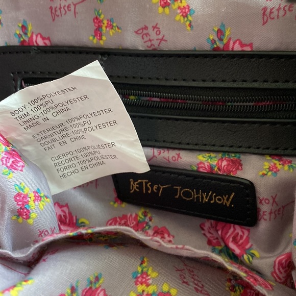 Betsey Johnson•Black Quilted Flap Backpack - Picture 4 of 8